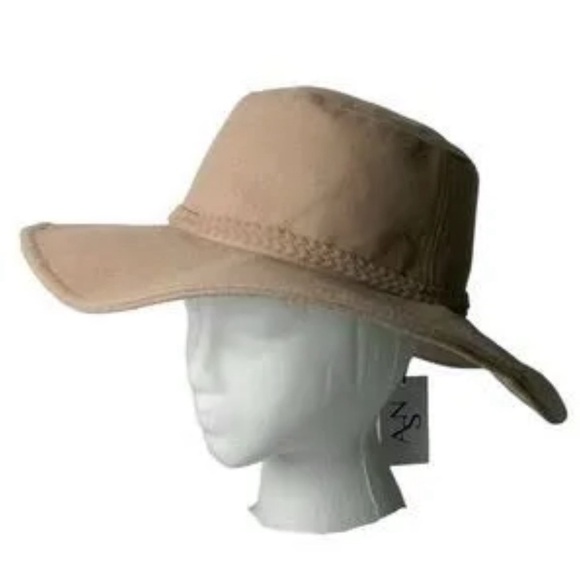 ASN Women's The Harper Floppy Hat Oatmeal Braided Trim New - Picture 6 of 10